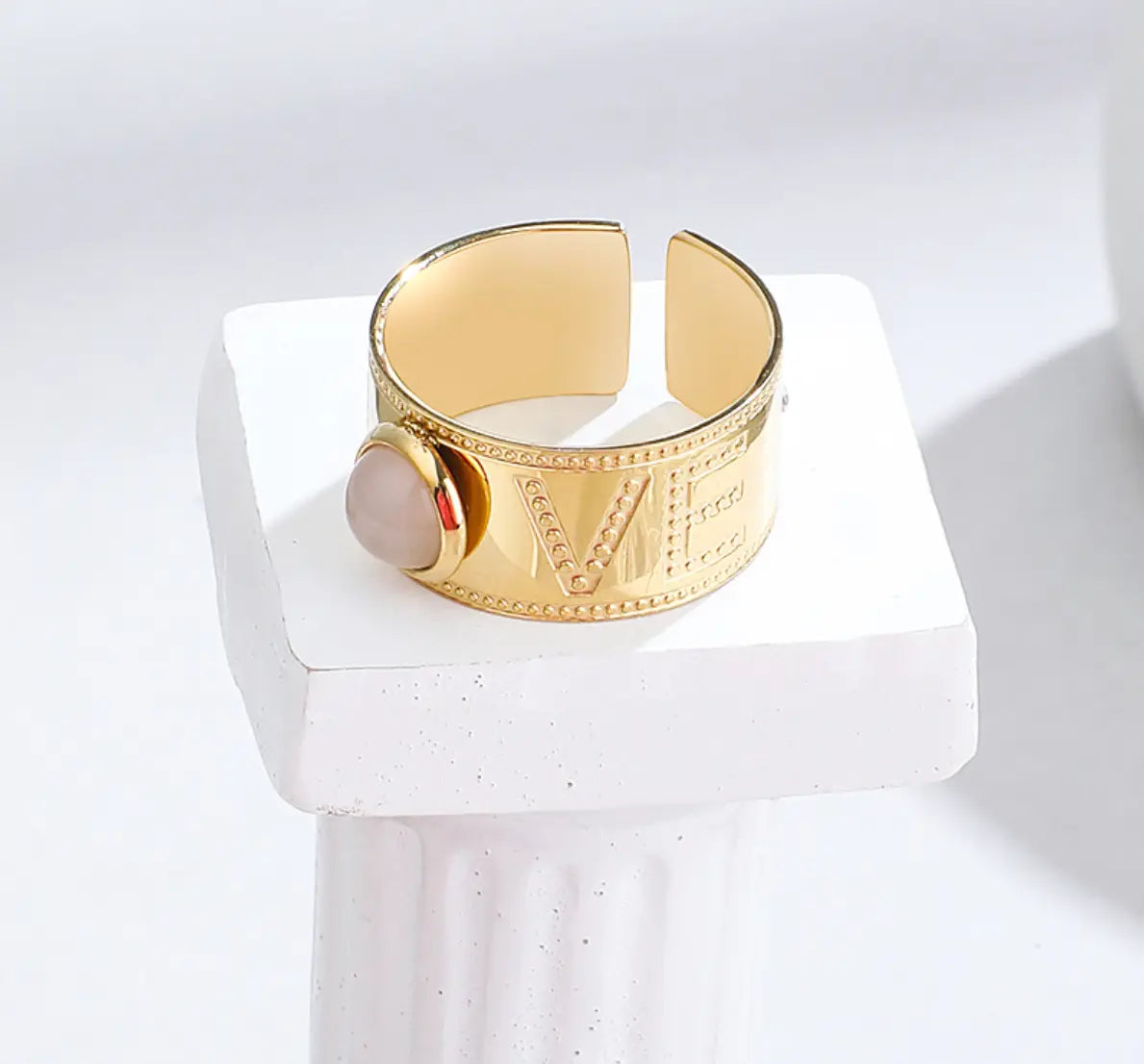 Love Ring With Stone - Lady D World