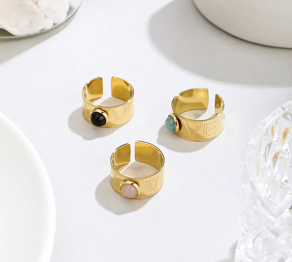 Love Ring With Stone - Lady D World