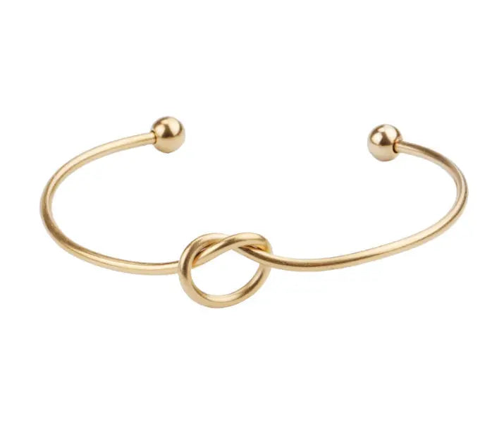 Lucky knot Stainless Steel Cuff Bracelet - Lady D World
