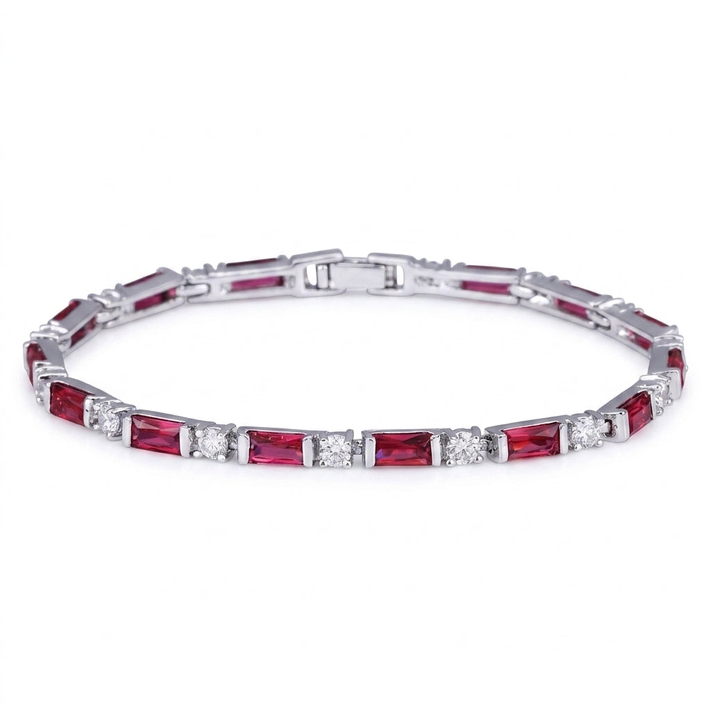 Prismatic Radiance Tennis Bracelet - Enhanced Studio Photo