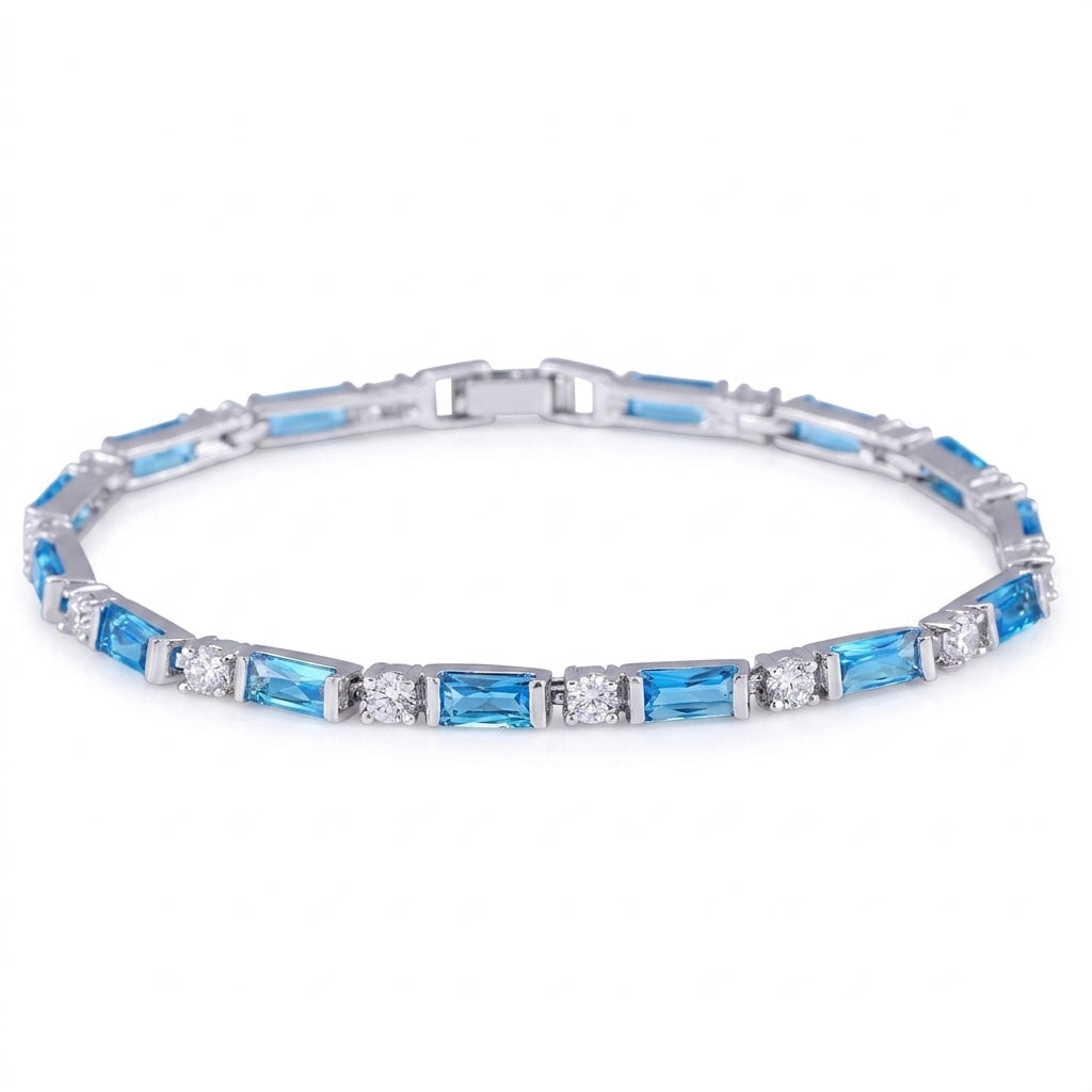 Prismatic Radiance Tennis Bracelet - Enhanced Studio Photo