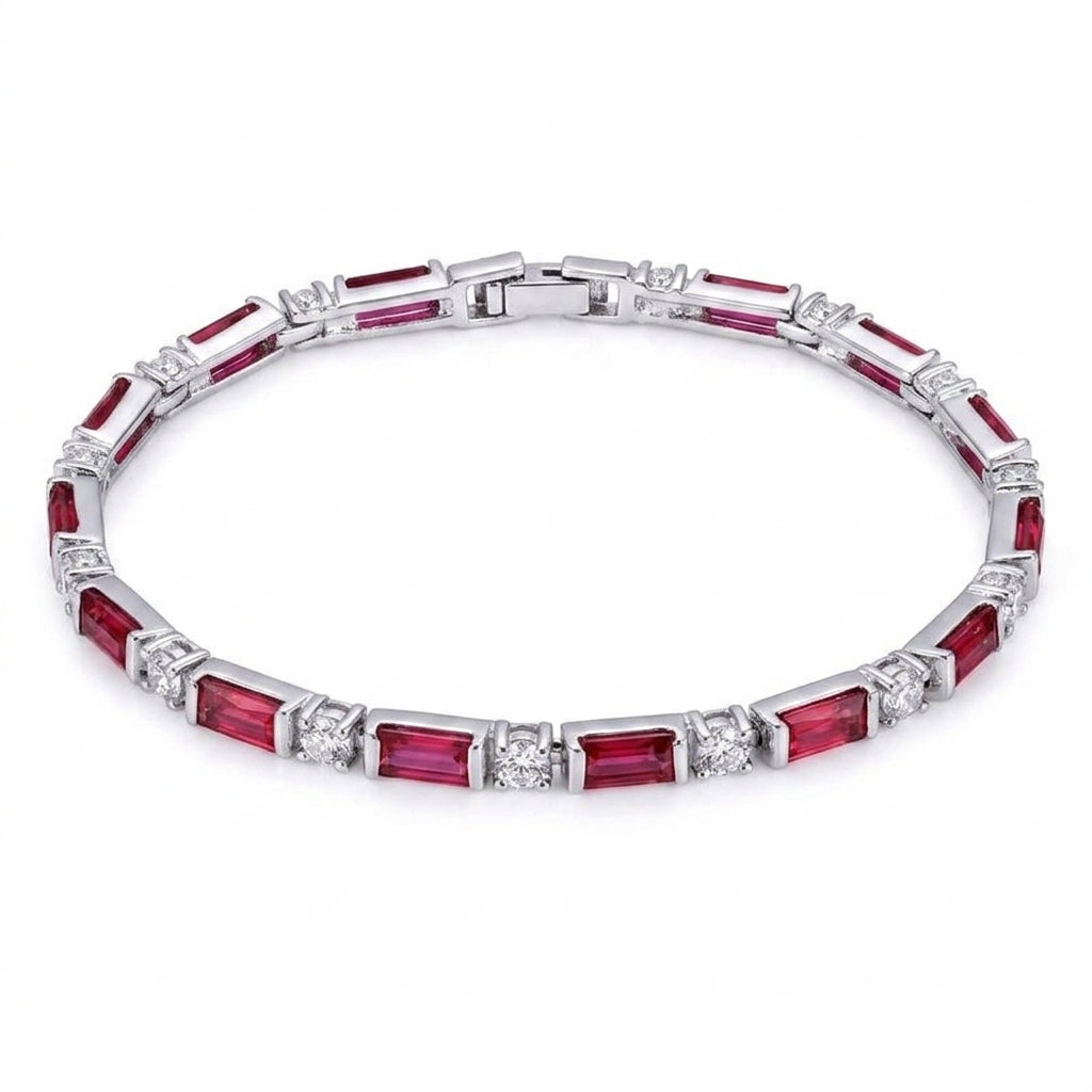Prismatic Radiance Tennis Bracelet - Enhanced Studio Photo