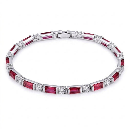 Prismatic Radiance Tennis Bracelet - Enhanced Studio Photo