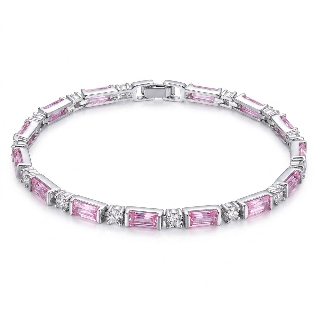 Prismatic Radiance Tennis Bracelet - Enhanced Studio Photo