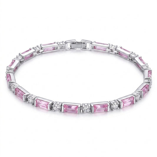 Prismatic Radiance Tennis Bracelet - Enhanced Studio Photo