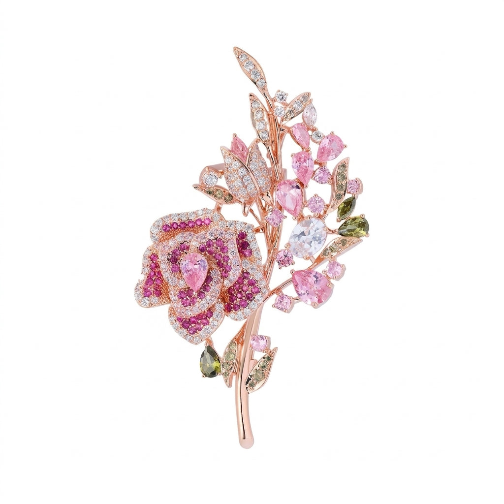 VersaLuxe Zircon Brooch & Pendant - Enhanced Studio Photo