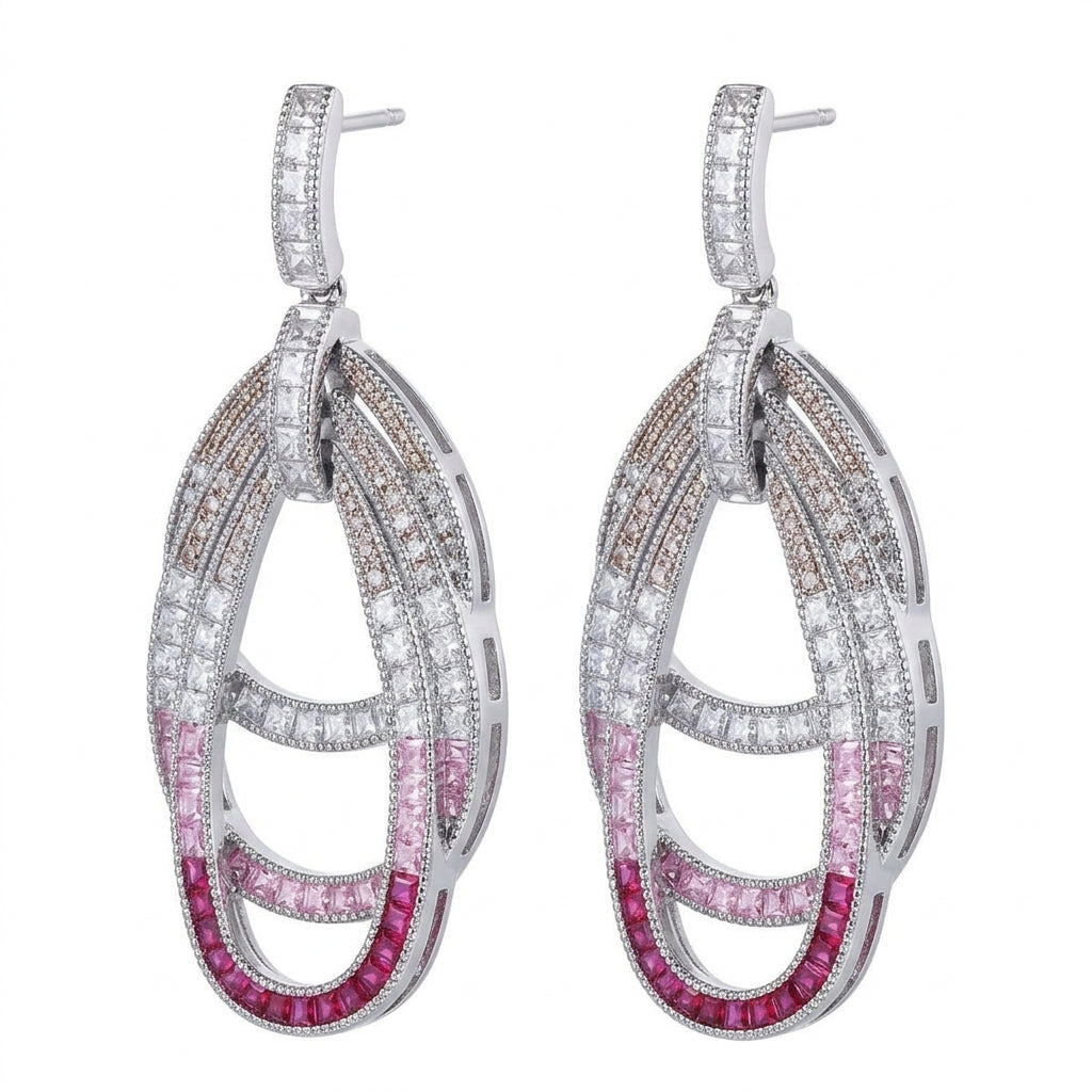 Lumire Luxe Geometric Earrings - Enhanced Studio Photo