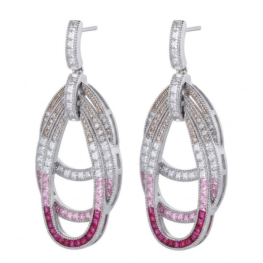 Lumire Luxe Geometric Earrings - Enhanced Studio Photo