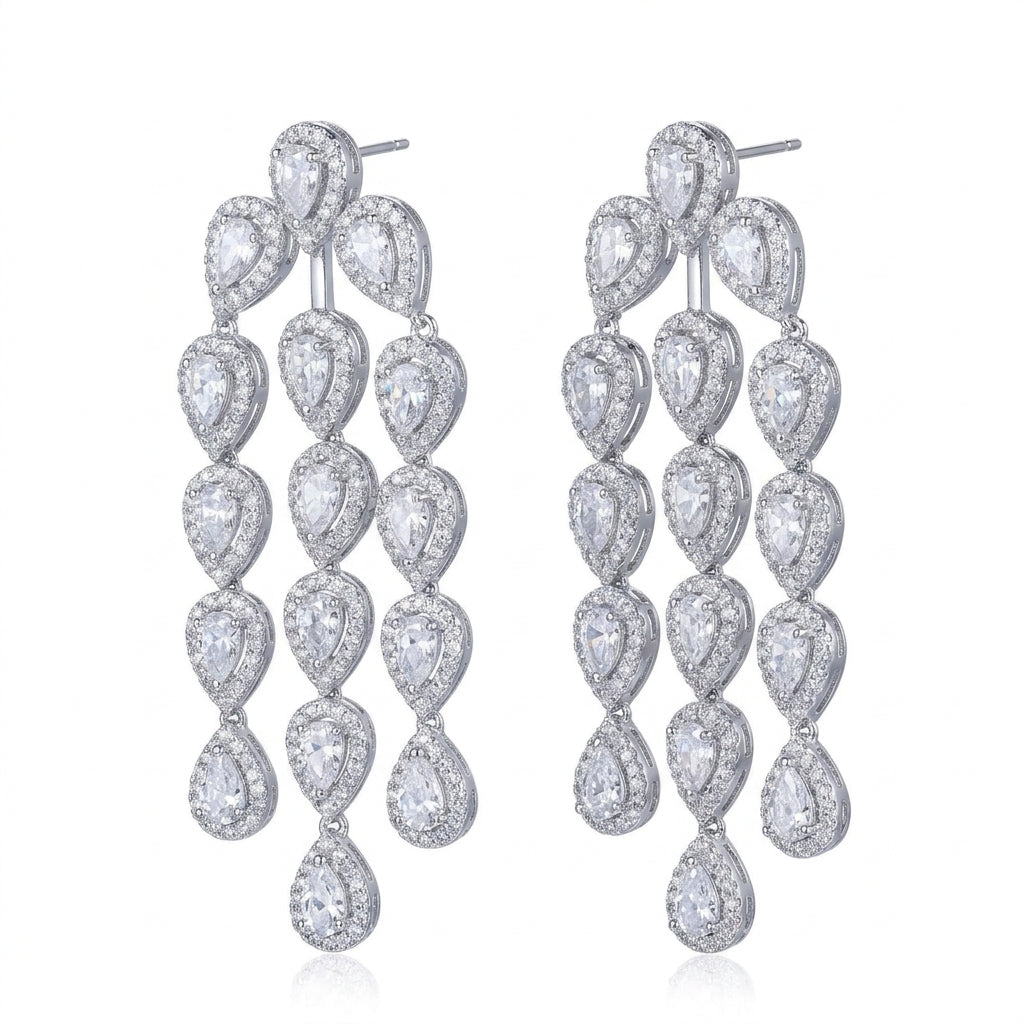 Ros Radiance Tassel Earrings - Enhanced Studio Photo