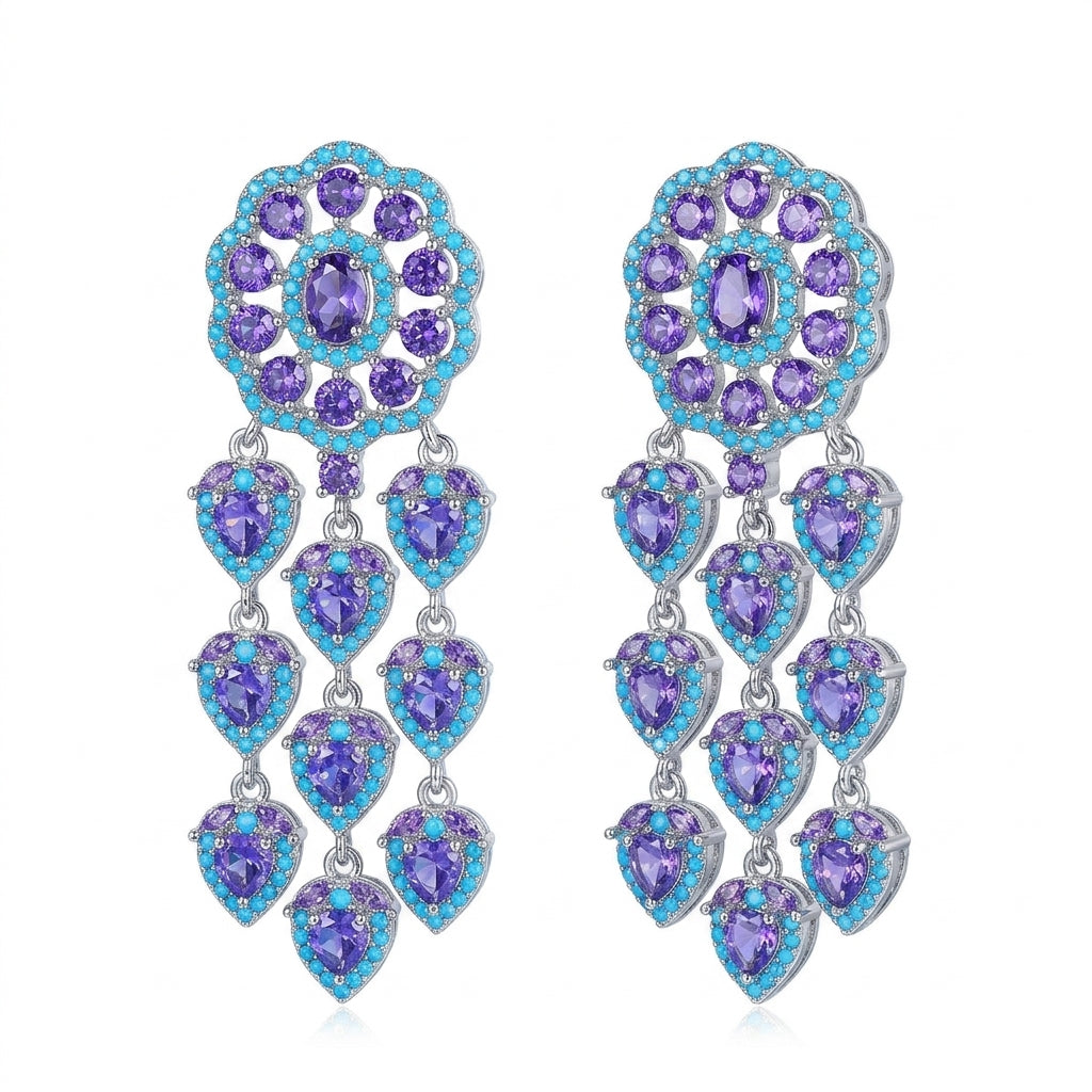 Twilight Tassel Earrings - Enhanced Studio Photo