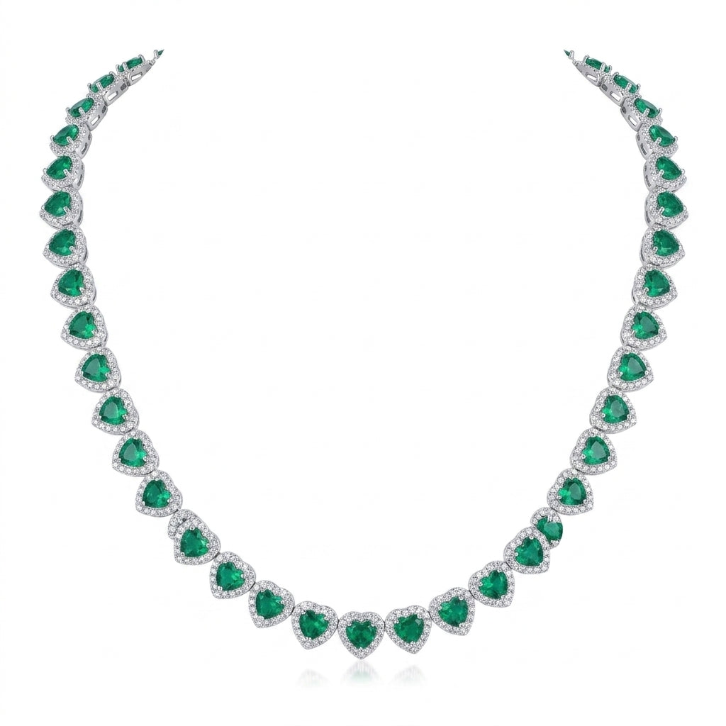Emerald Amour Tennis Set - Enhanced Studio Photo