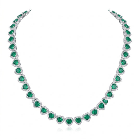 Emerald Amour Tennis Set - Enhanced Studio Photo