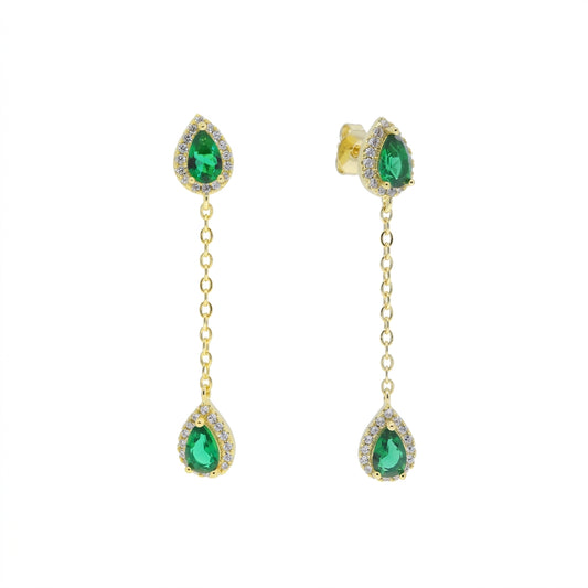Eternal Spark Long Drop Earrings - Enhanced Studio Photo