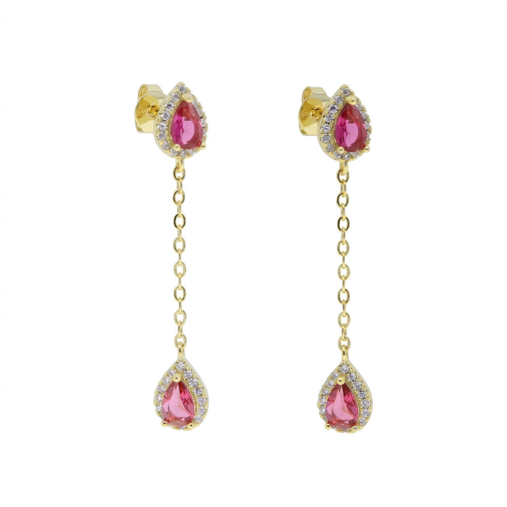 Eternal Spark Long Drop Earrings - Enhanced Studio Photo