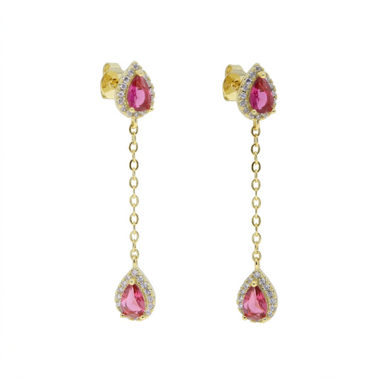 Eternal Spark Long Drop Earrings - Enhanced Studio Photo