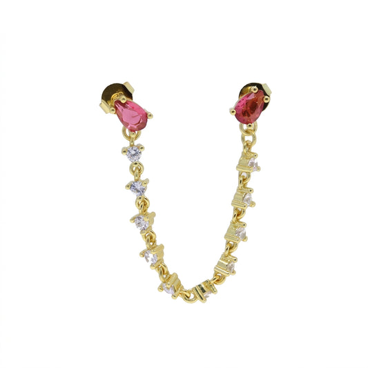 Eternal Spark Dual Drop Earrings - Enhanced Studio Photo