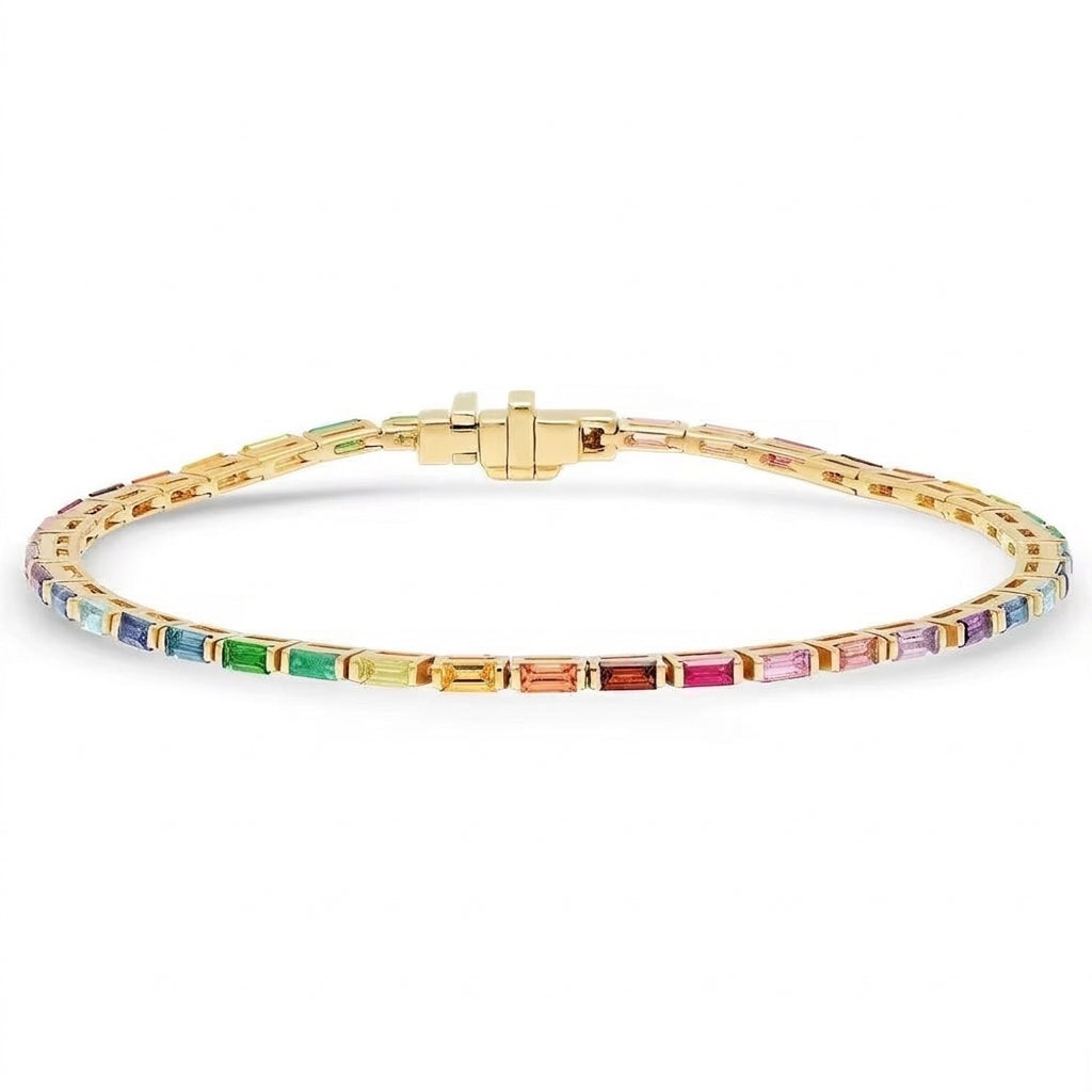 Aurora Radiance Tennis Bracelet - Enhanced Studio Photo
