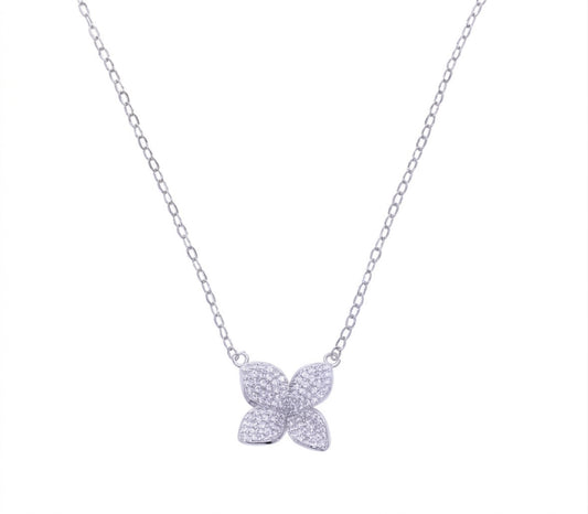 Bloom Radiance Flower Pendant Necklace - Enhanced Studio Photo