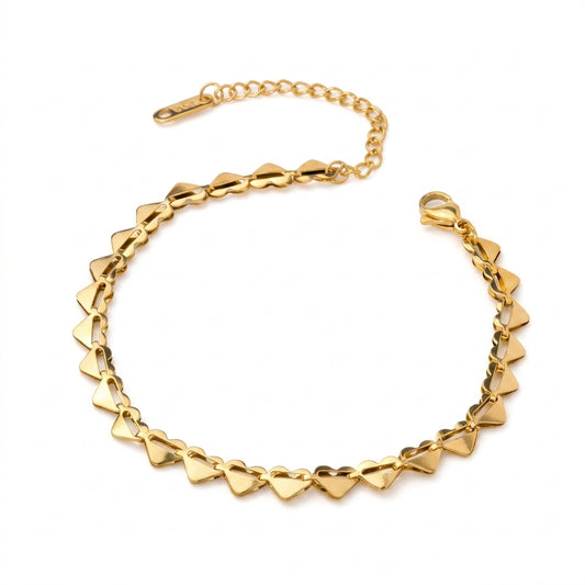Heart Chain Anklet - Enhanced Studio Photo