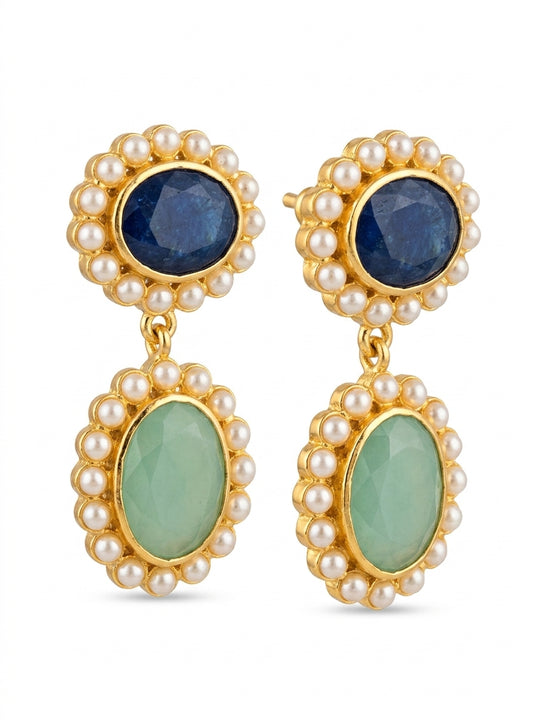 Brass Safi earrings Gold - Enhanced Studio Photo