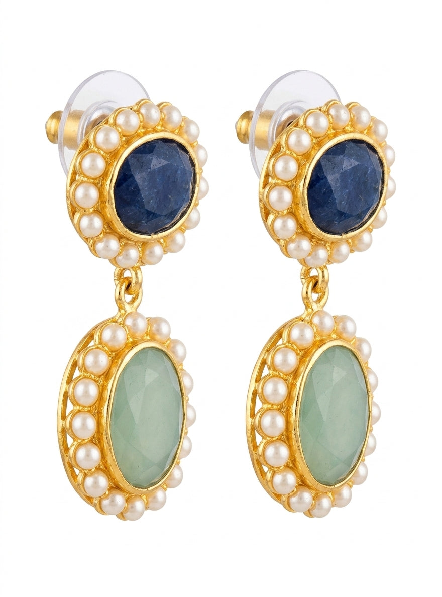 Brass Sofi earrings Gold - Enhanced Studio Photo