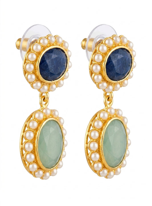 Brass Sofi earrings Gold - Enhanced Studio Photo