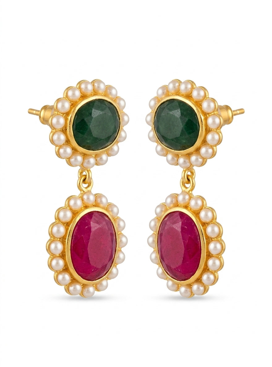 Brass Sufi earrings Gold - Enhanced Studio Photo