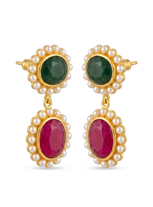 Brass Sufi earrings Gold - Enhanced Studio Photo