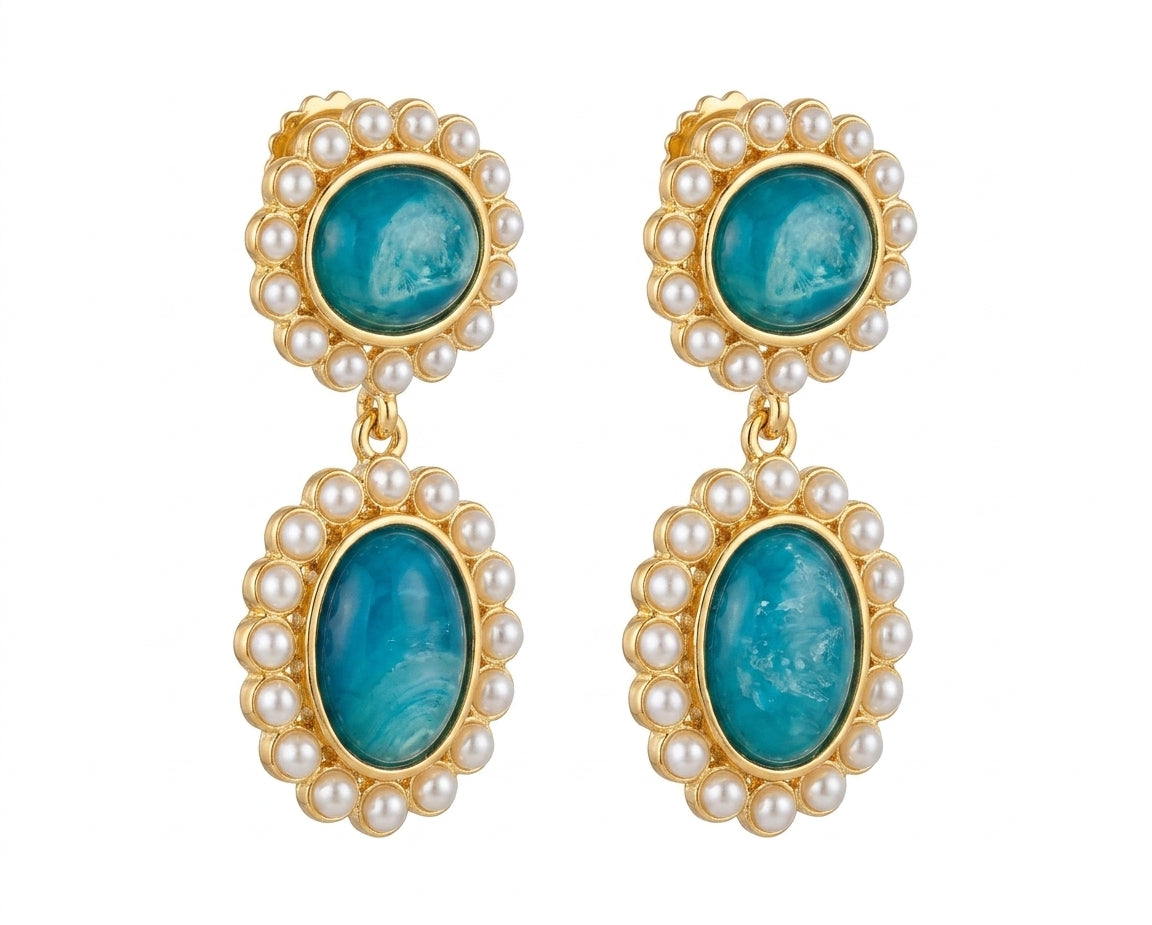 Brass Sufi earrings Gold - Enhanced Studio Photo