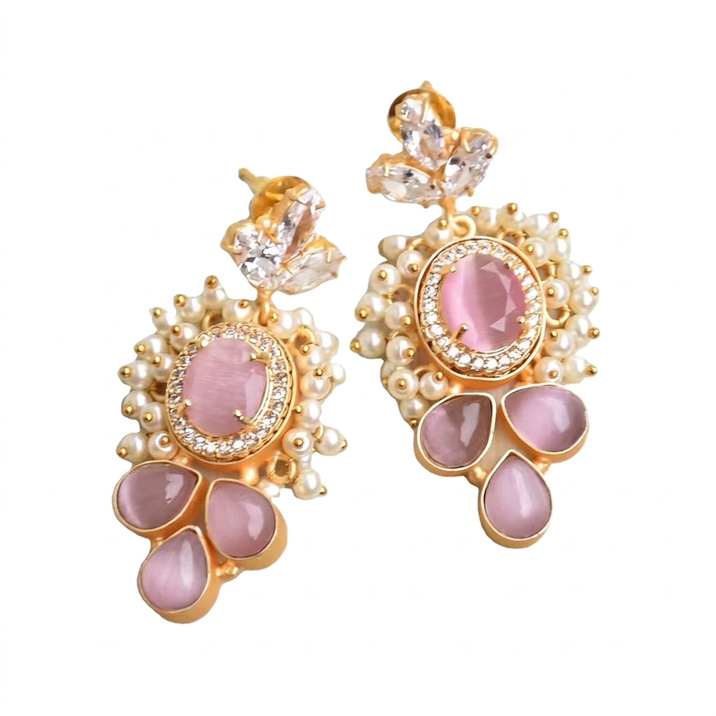 Rosy Petal Pearl Set - Enhanced Studio Photo