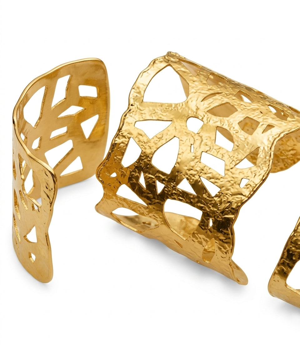 Brass Luna Bracelet Gold - Enhanced Studio Photo