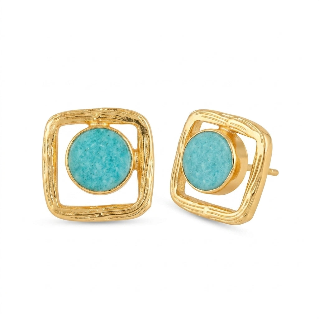 Azure Frame Earrings - Enhanced Studio Photo