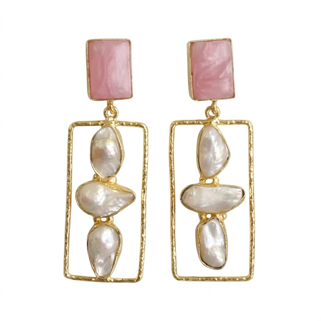 Vintage Baroque Cascade Earrings - Enhanced Studio Photo