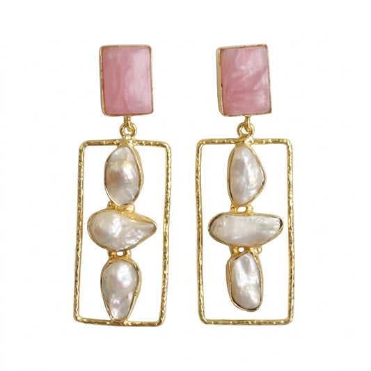Vintage Baroque Cascade Earrings - Enhanced Studio Photo