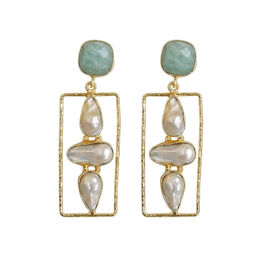 Vintage Baroque Cascade Earrings - Enhanced Studio Photo