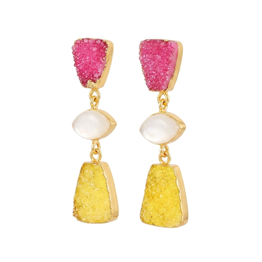Druzi Dreamfall Earrings - Enhanced Studio Photo