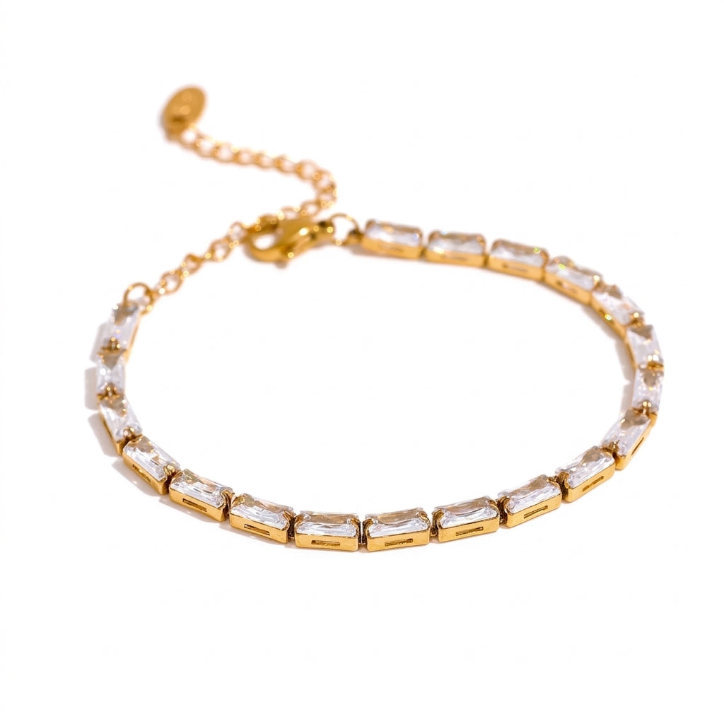 Elegant Cubic Zirconia Bracelet - Enhanced Studio Photo