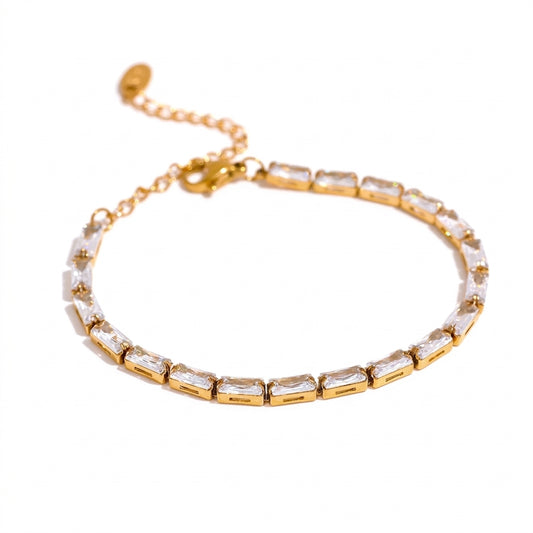 Elegant Cubic Zirconia Bracelet - Enhanced Studio Photo