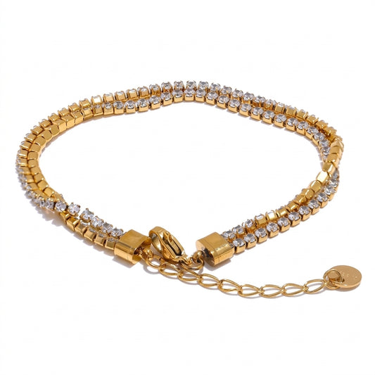 Elysian Layers Cubic Zirconia Bracelet - Enhanced Studio Photo