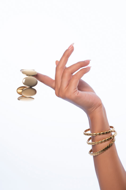 Bold Twist Gold Cuff
