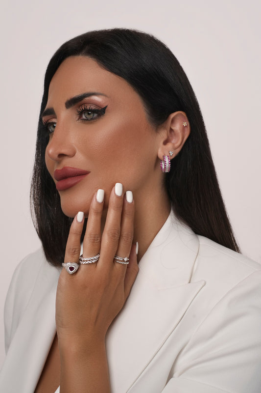 Radiance Inlaid Cubic Zirconia Ring