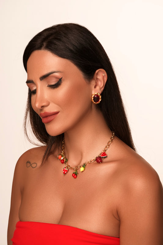 Mystic Agate Oval Earrings