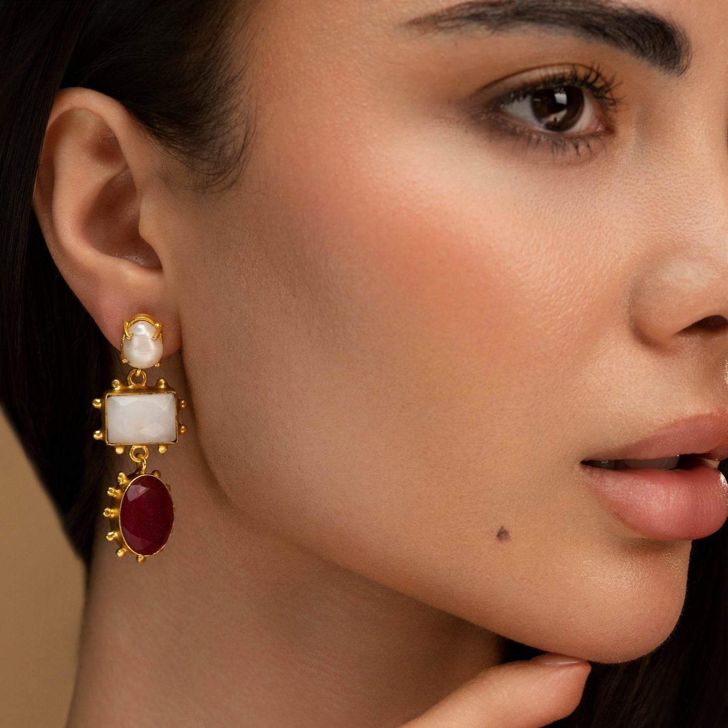 Blossom Agate Dangle Earrings