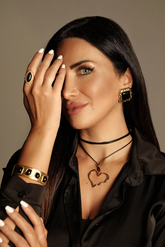 Bold Gem Square Earrings