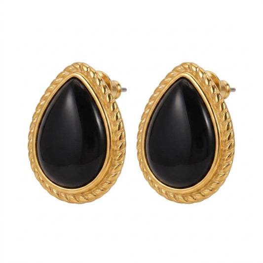 Noir Veil Earrings - Enhanced Studio Photo