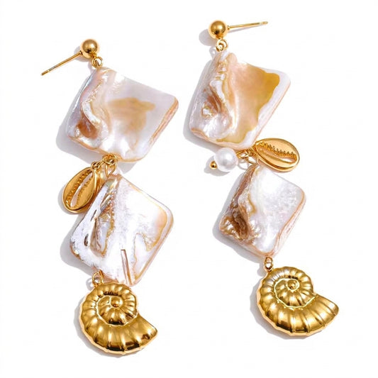 Seabloom Drop Earrings - Enhanced Studio Photo