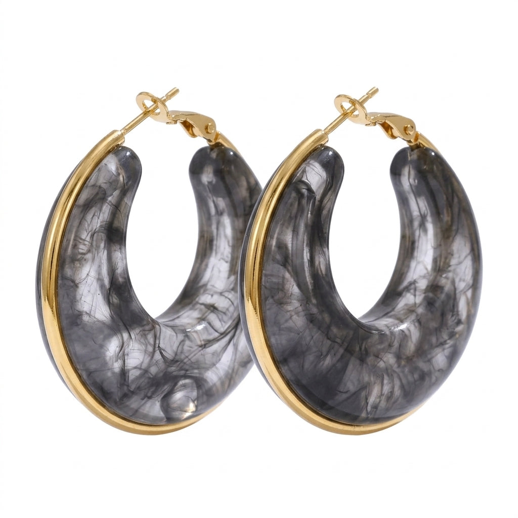 Luna Loop Earrings - Enhanced Studio Photo