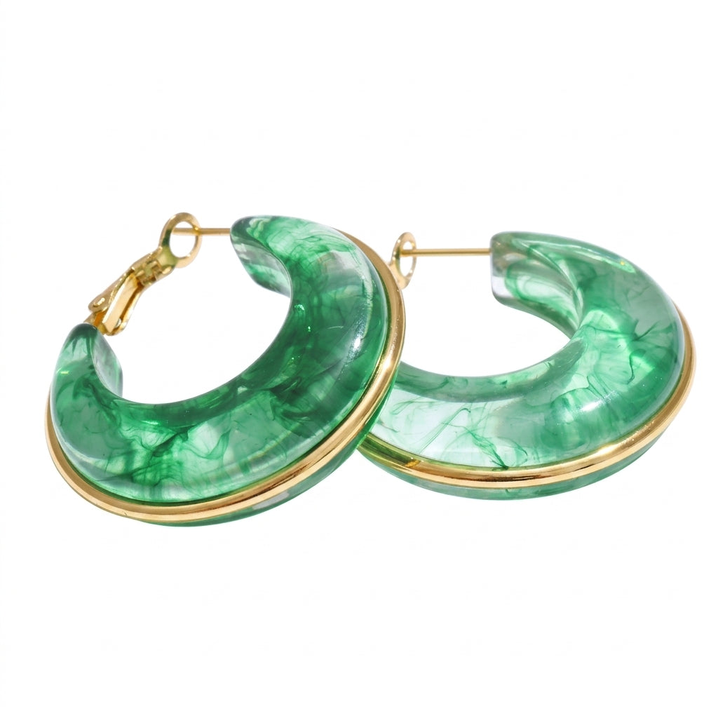 Luna Loop Earrings - Enhanced Studio Photo