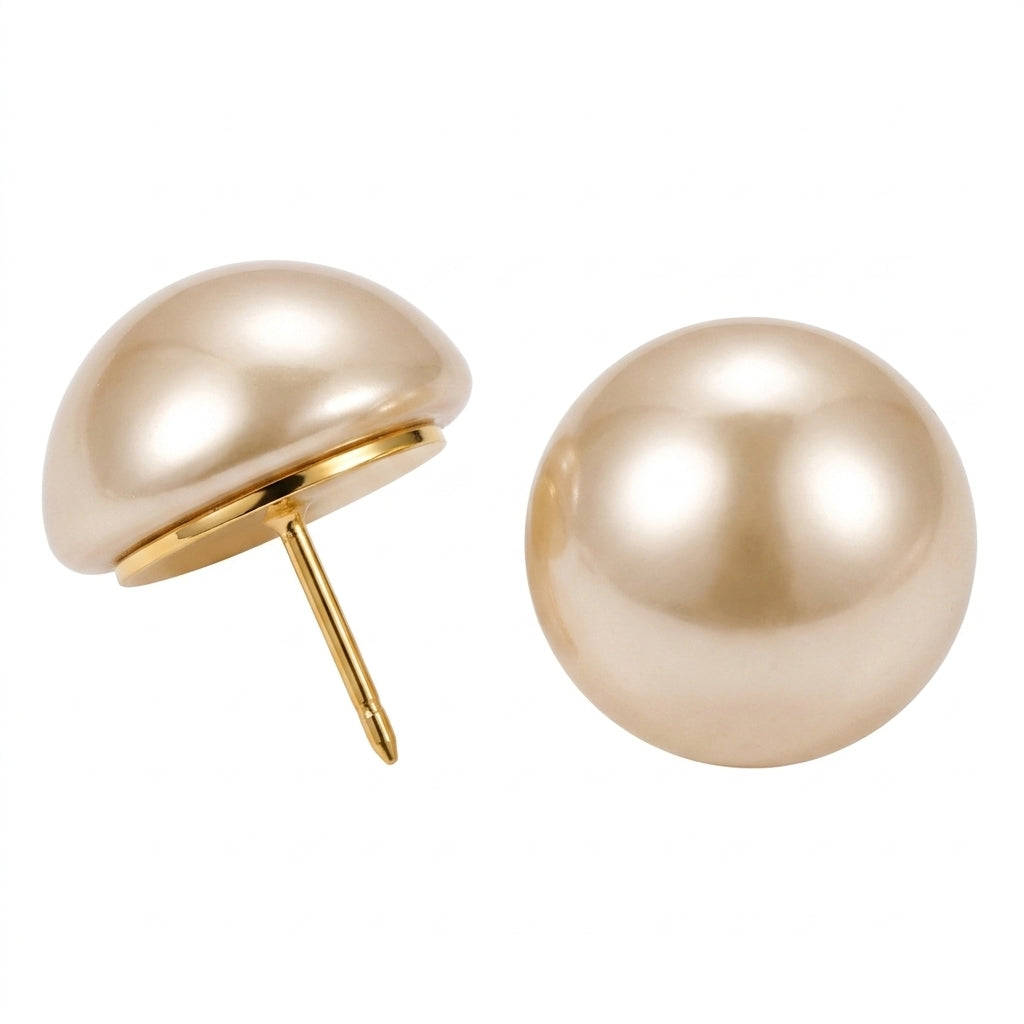 Lumire Pearl Studs Earrings - Enhanced Studio Photo