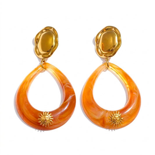 Vintage Soleil Dangles Earrings - Enhanced Studio Photo